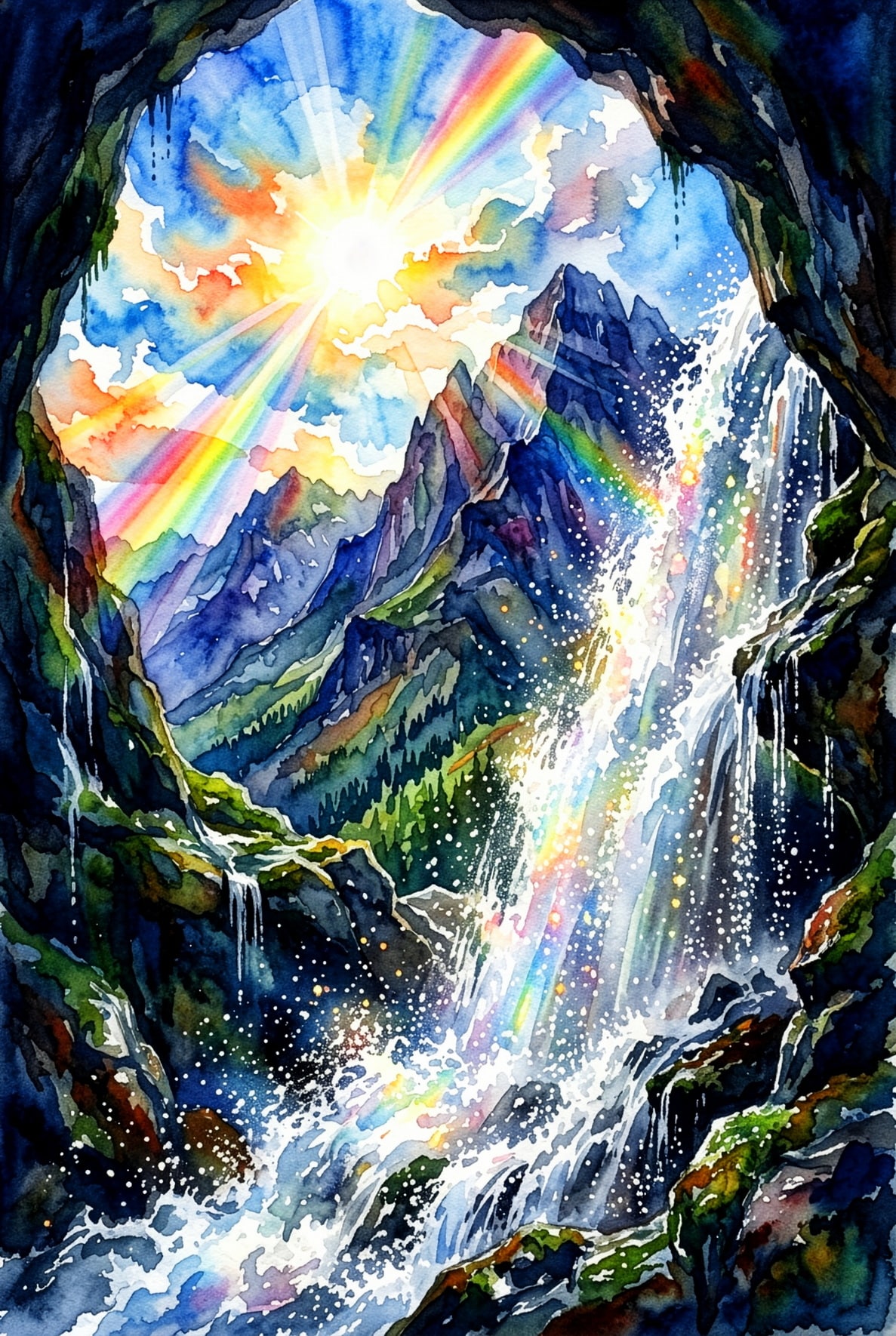 滝と虹 | の人気AIイラスト・グラビア