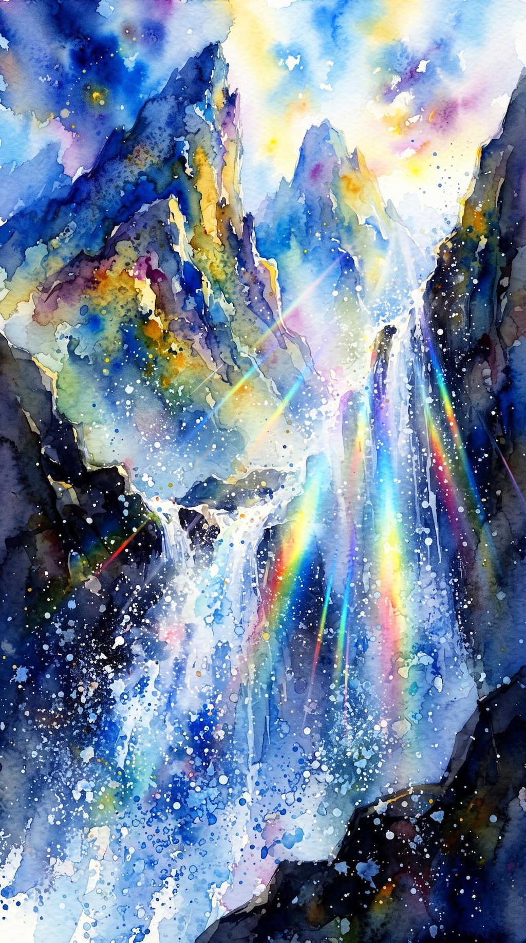滝と虹