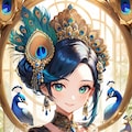 孔雀の擬人化 2枚目