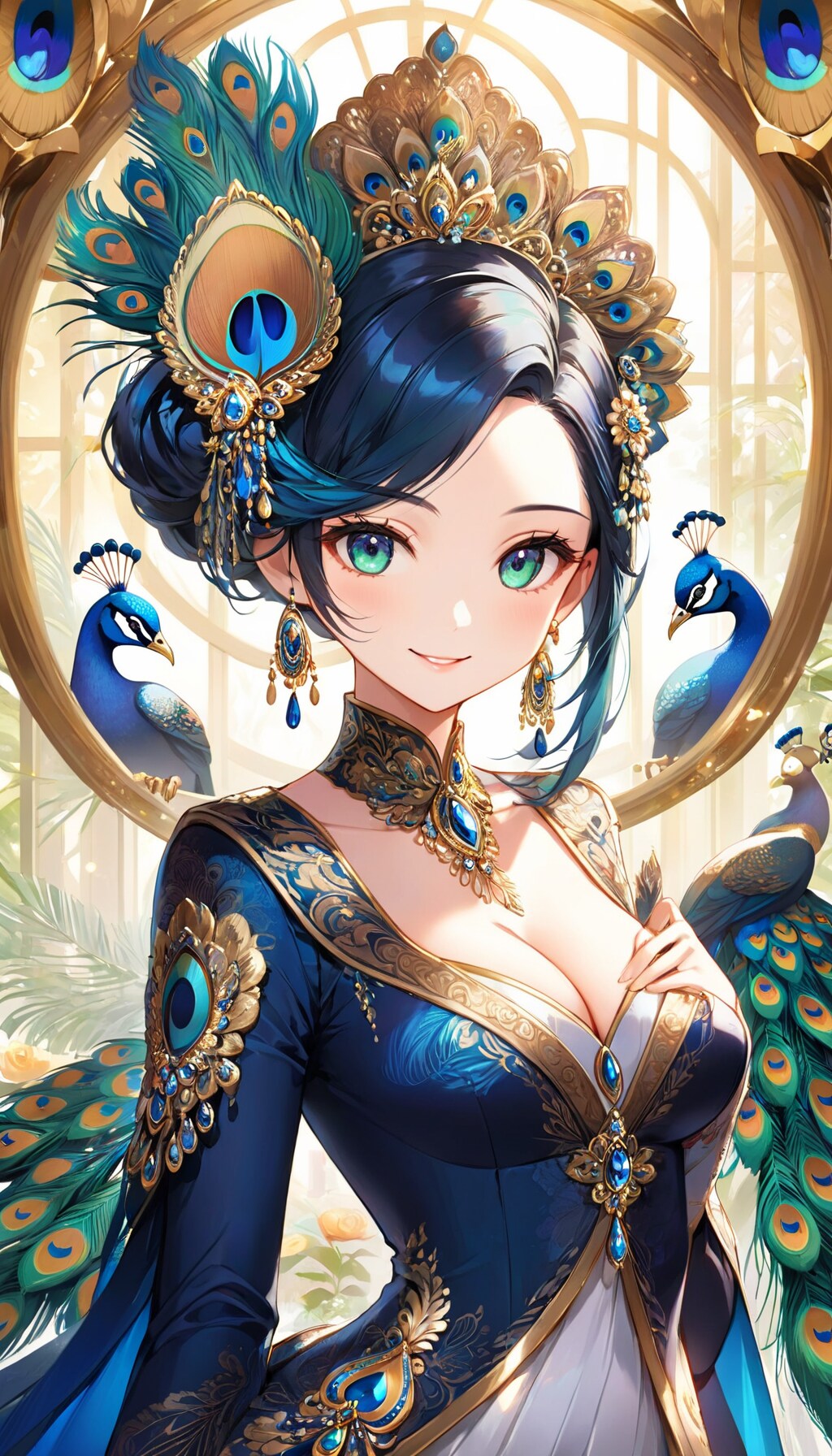 孔雀の擬人化