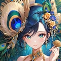 孔雀の擬人化 3枚目