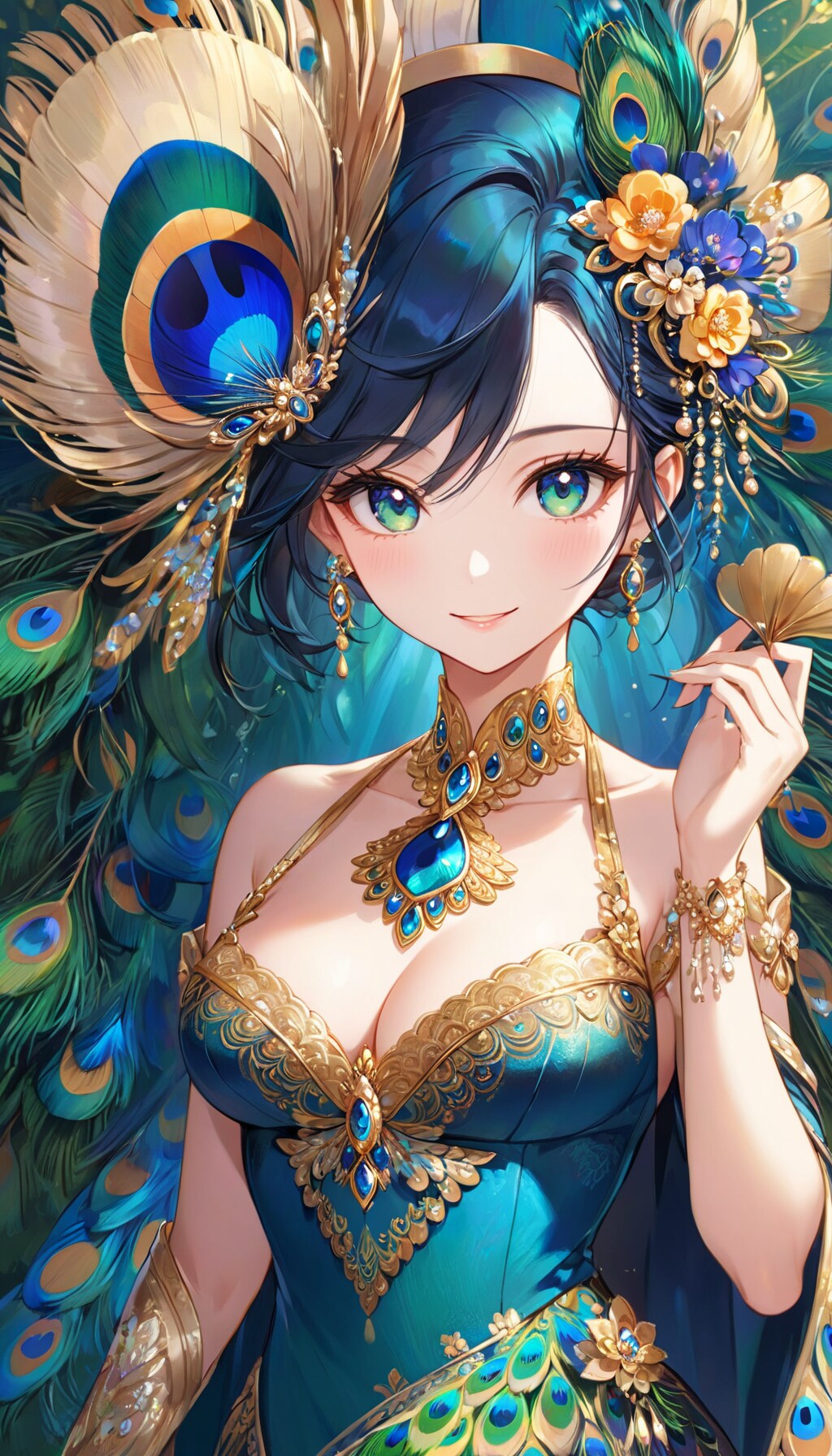 孔雀の擬人化