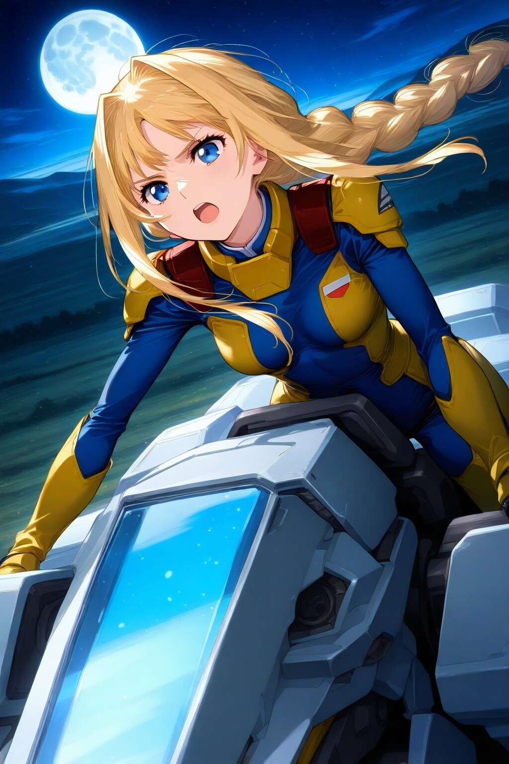 コックピットに座るアリス