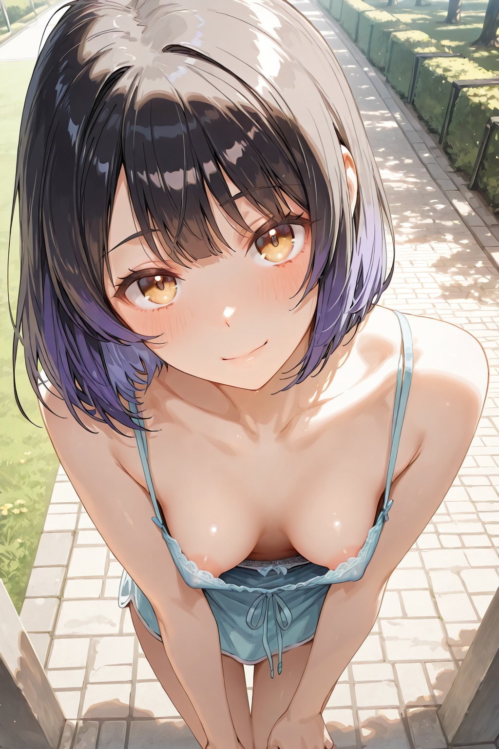 ノーブラ乳輪ちら