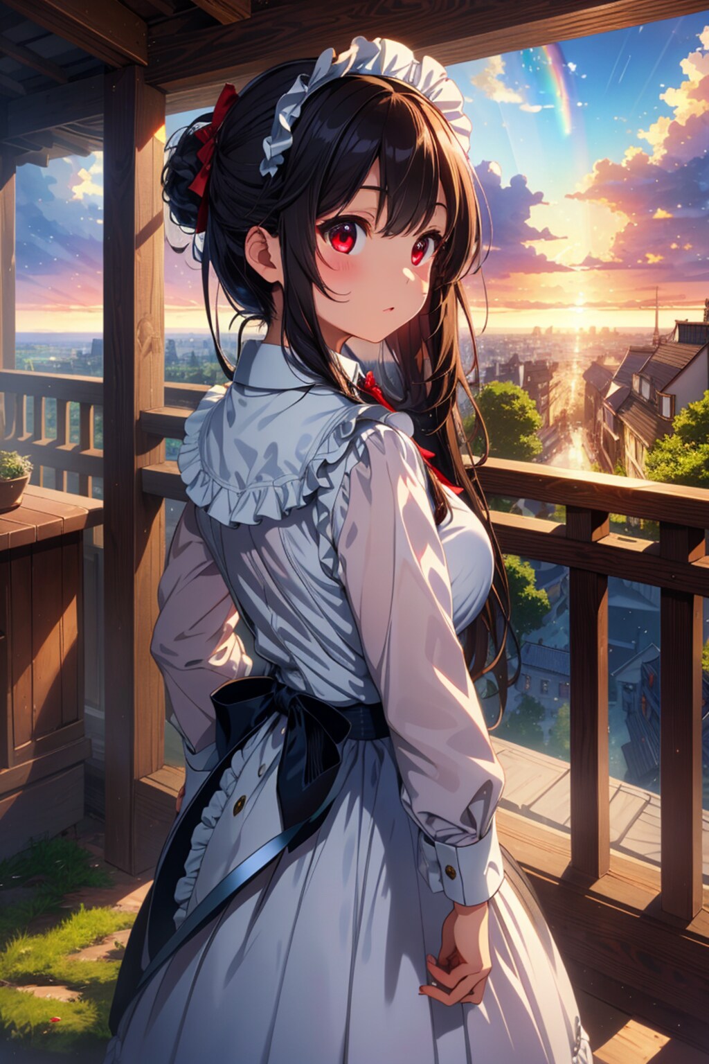 雨上がりの夕焼け