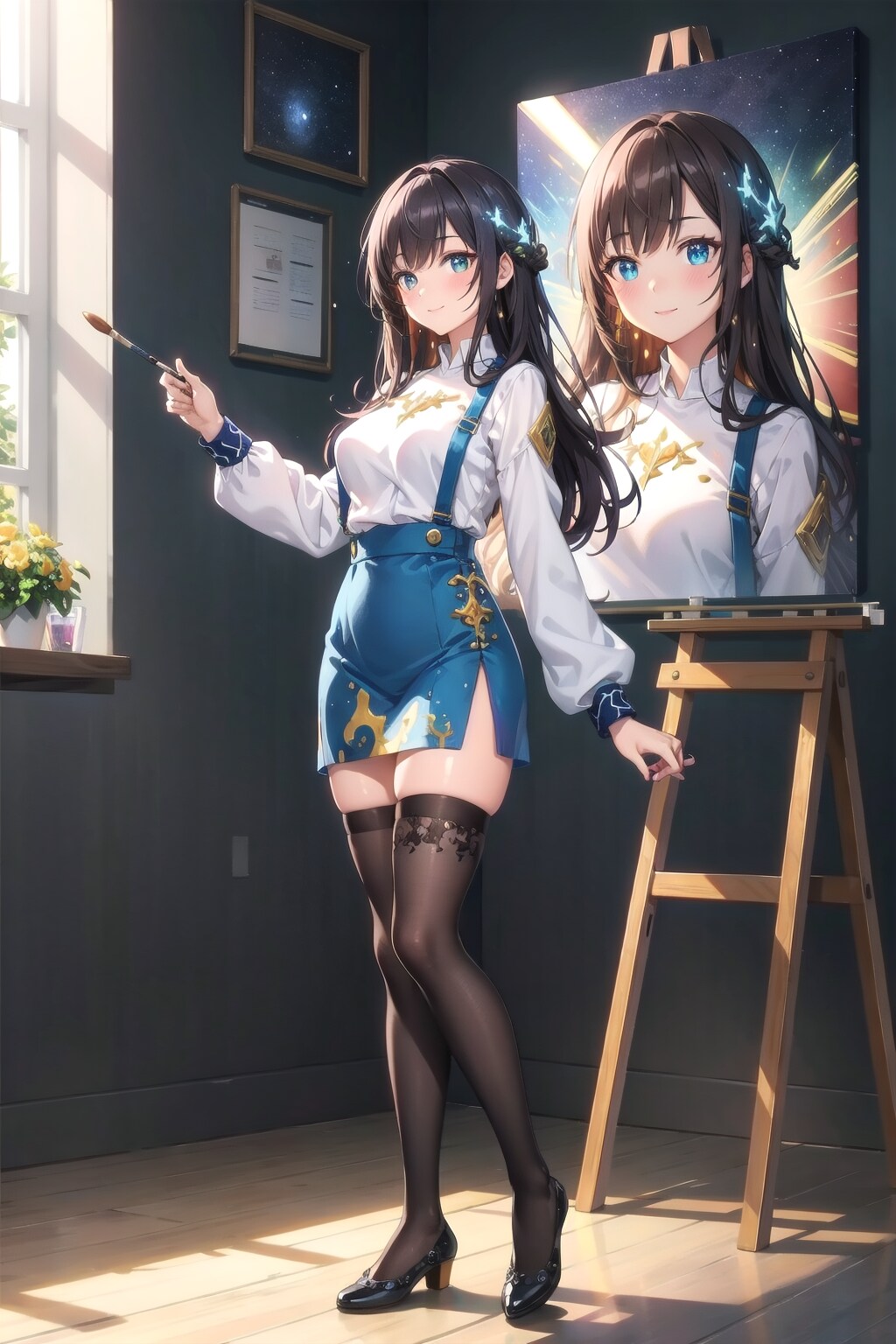 自画像と風景画