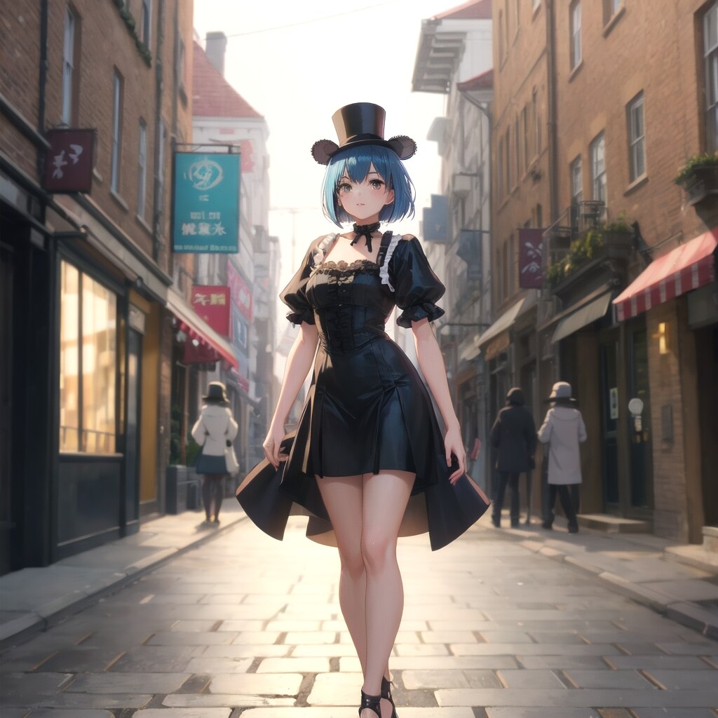 レトロモダンの街角で | の人気AIイラスト・グラビア