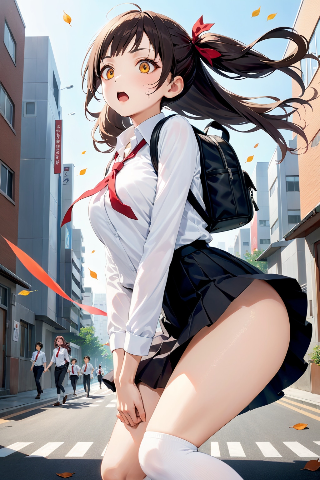 ノーパンノーブラで学校行ってみた。 | の人気AIイラスト・グラビア