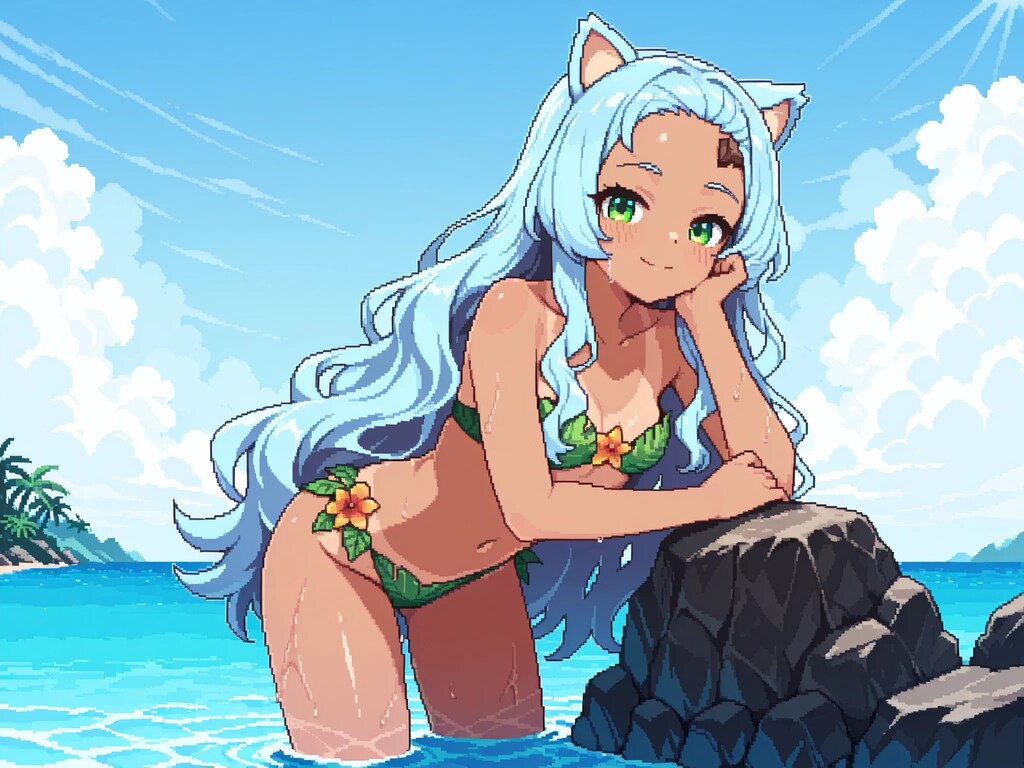 葉っぱの服を着た小さな女の子たち