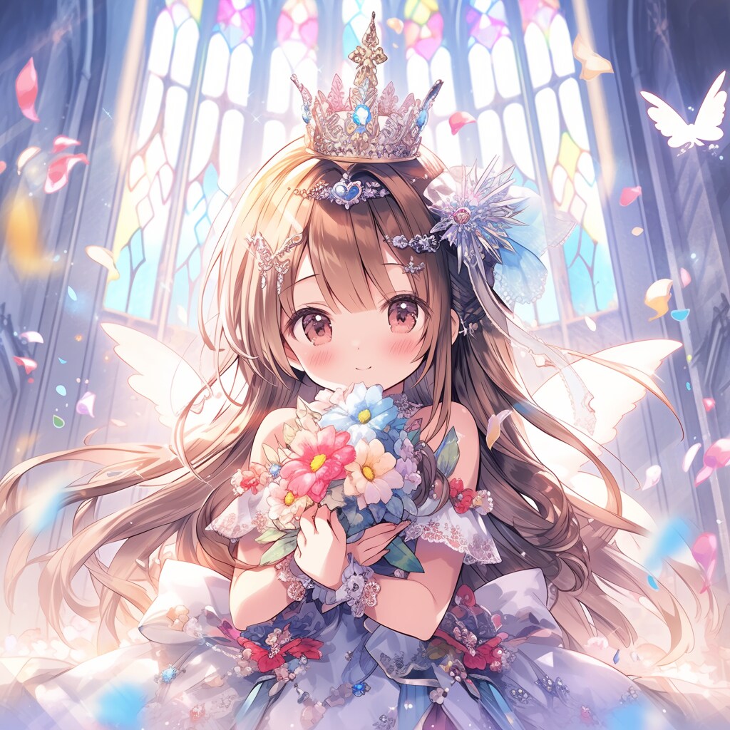 クリスタルの城と姫（正方形＆長方形）