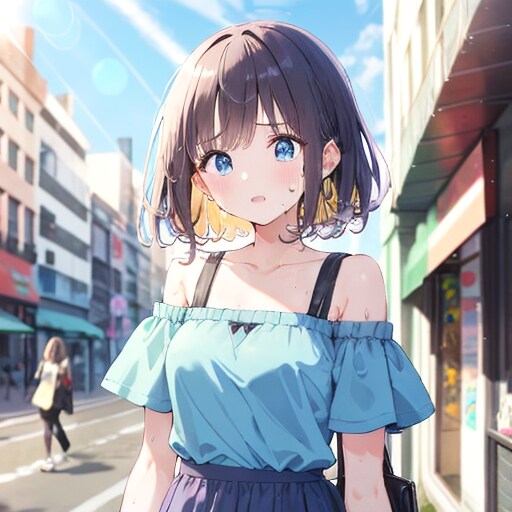 汗かく女の子 | の人気AIイラスト・グラビア