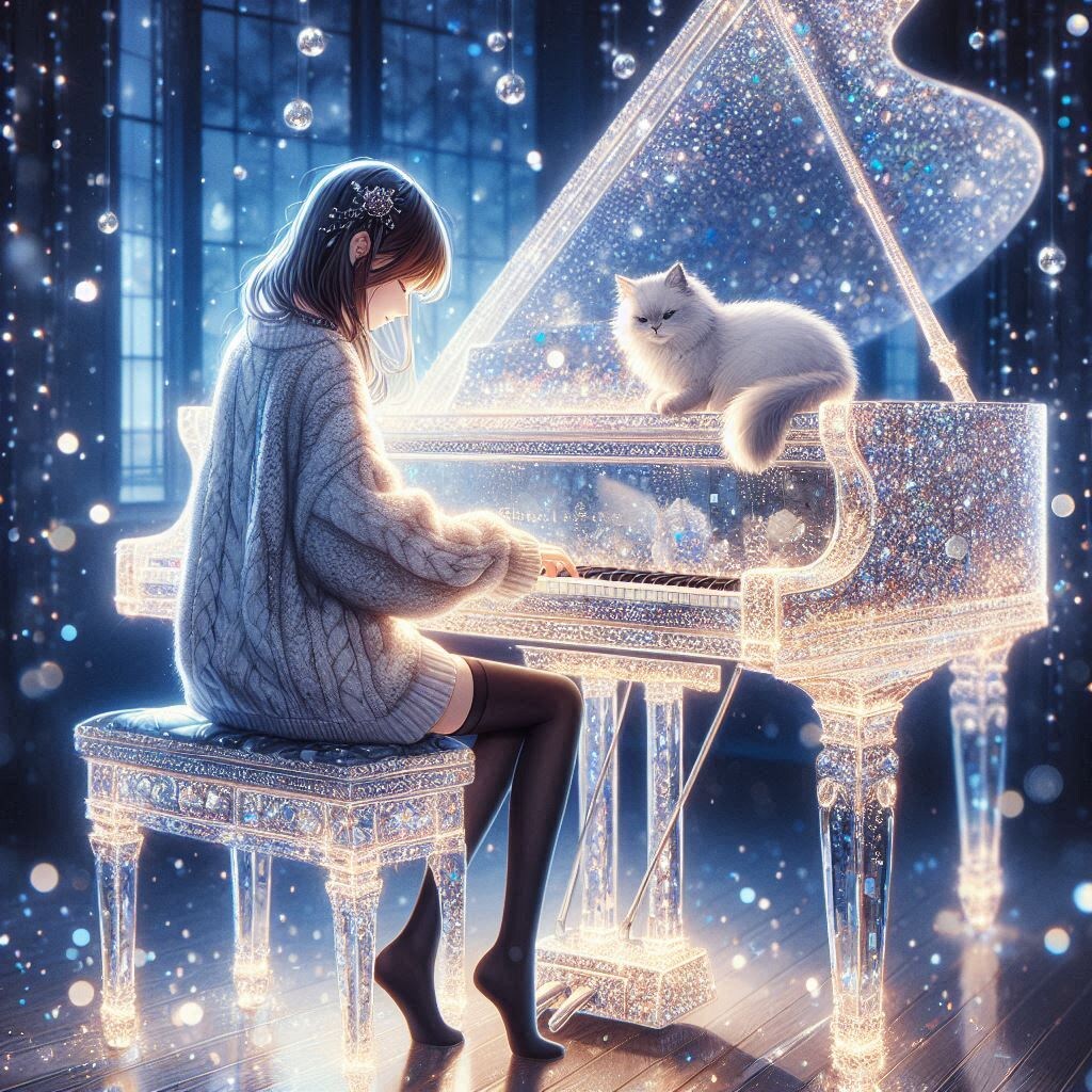 ピアノと猫