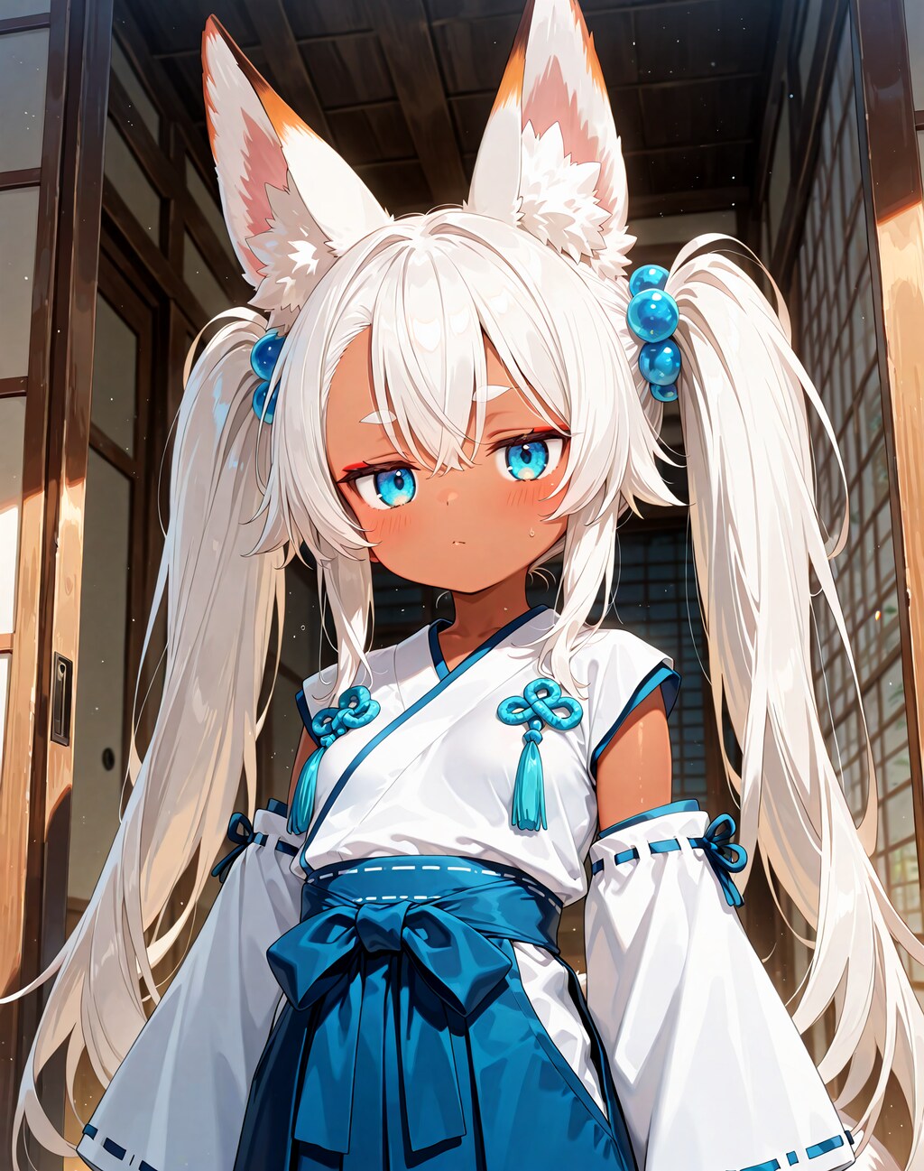 イメチェン金狐と白狐ちゃん