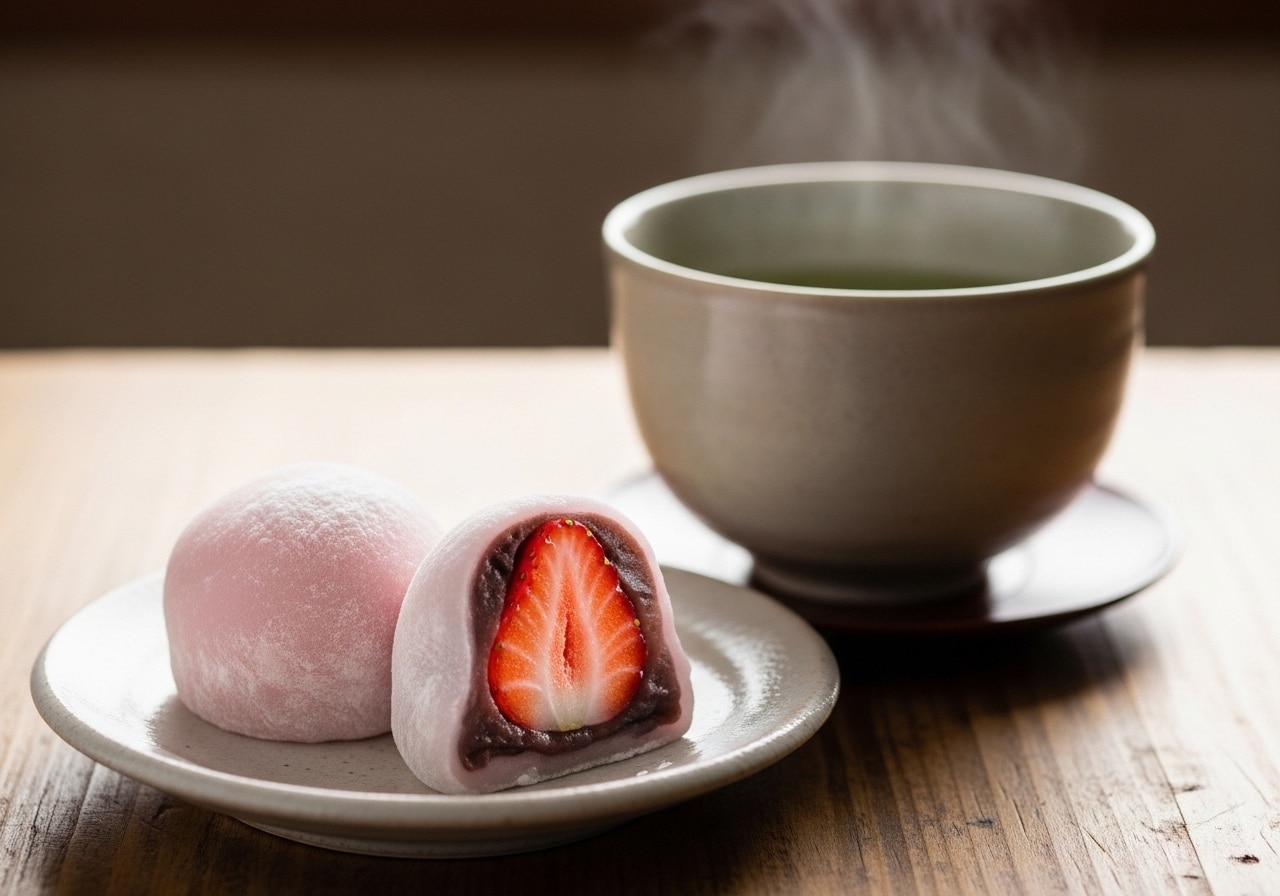 デザートの苺大福 | の人気AIイラスト・グラビア