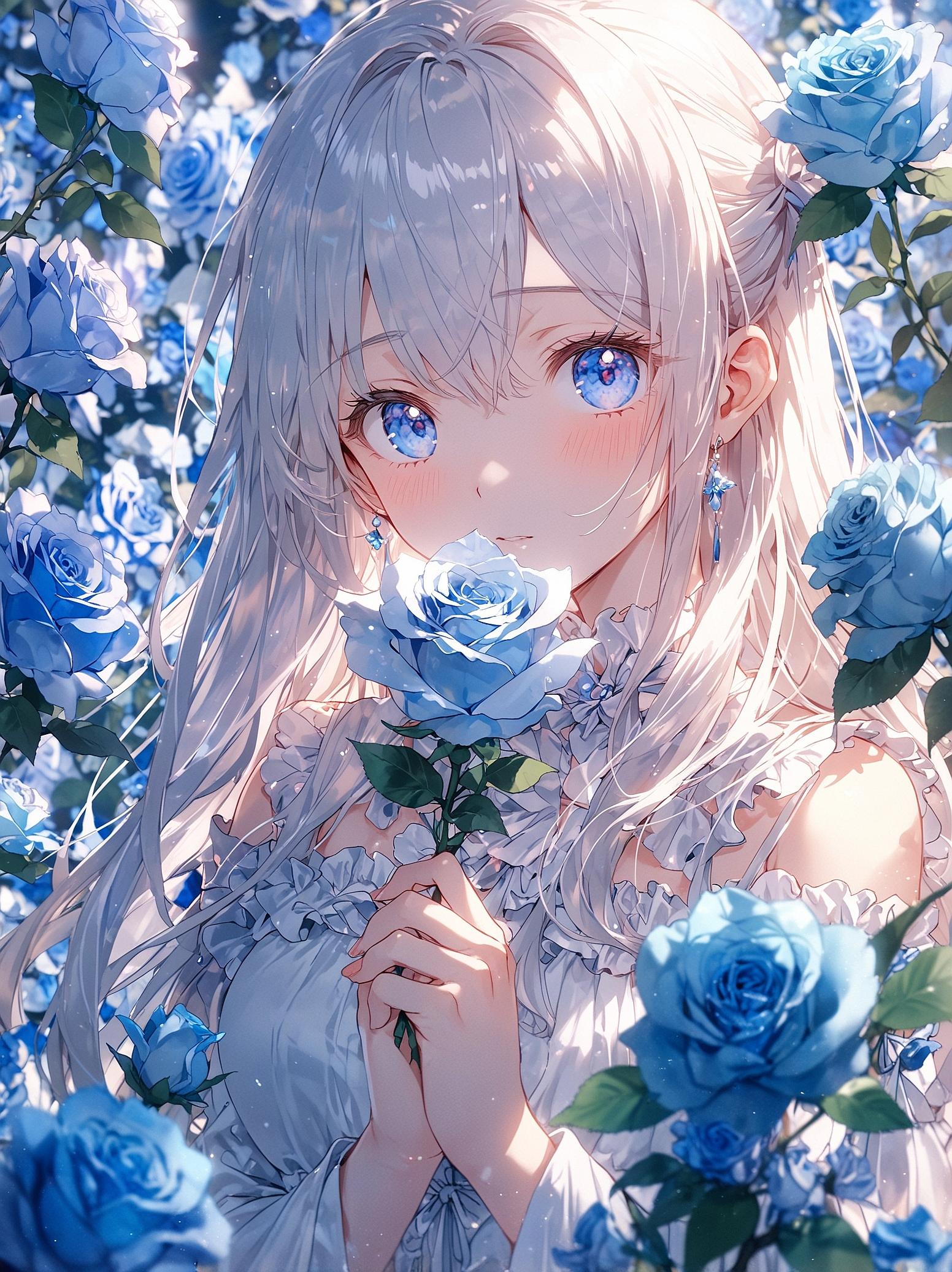 青い薔薇に染まるまなざし