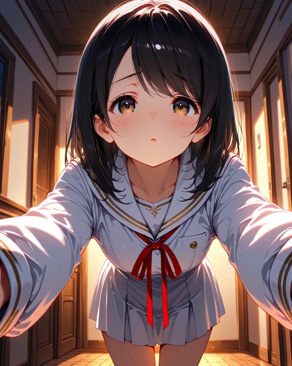 少女のキス顔
