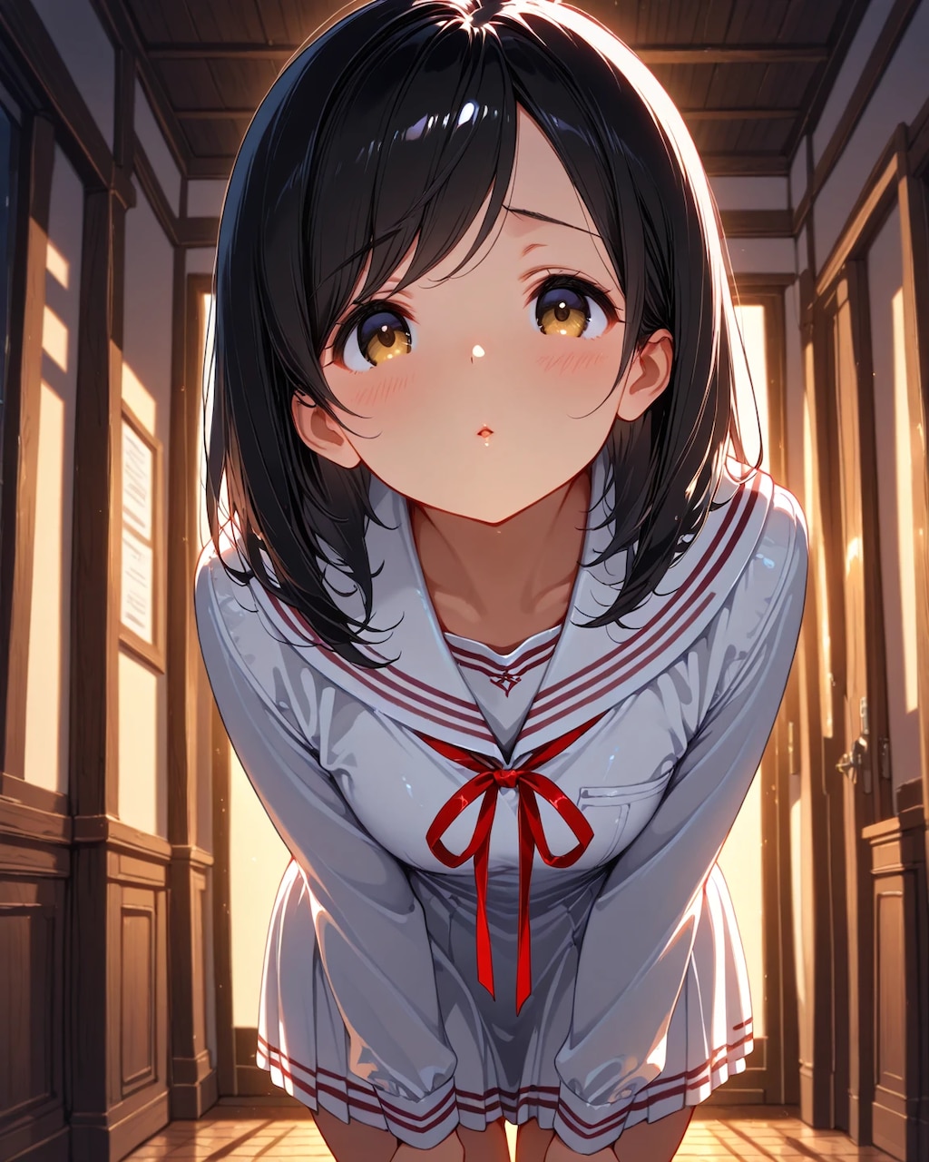 少女のキス顔