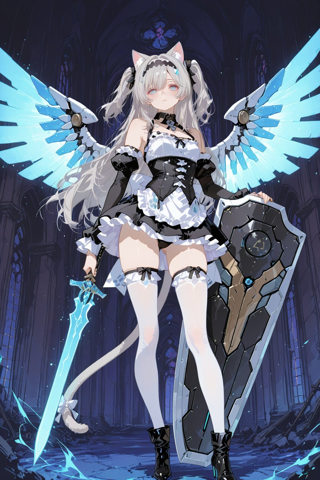 ネコ耳武装メイドさん