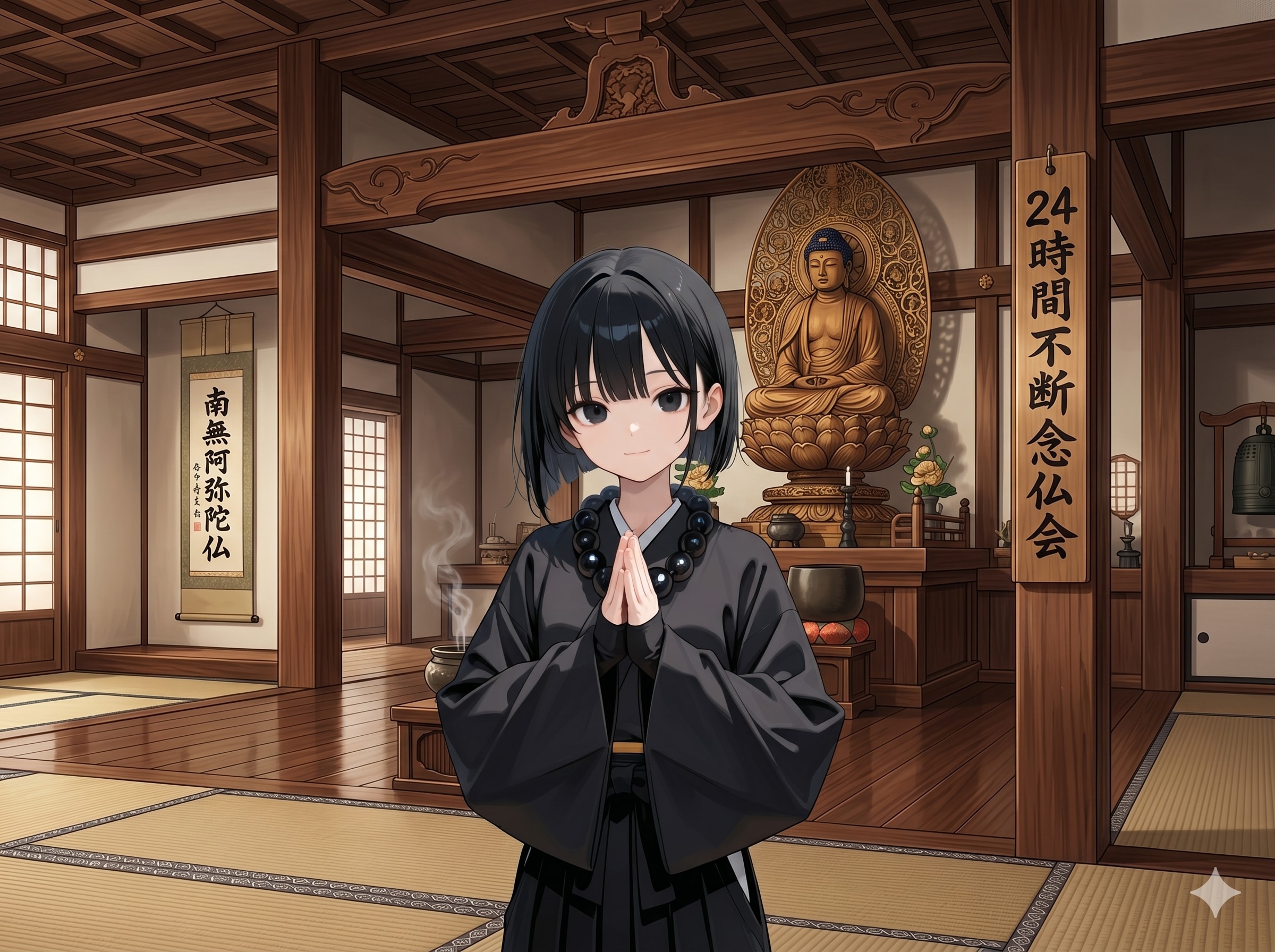24時間不断念仏会の僧侶さん