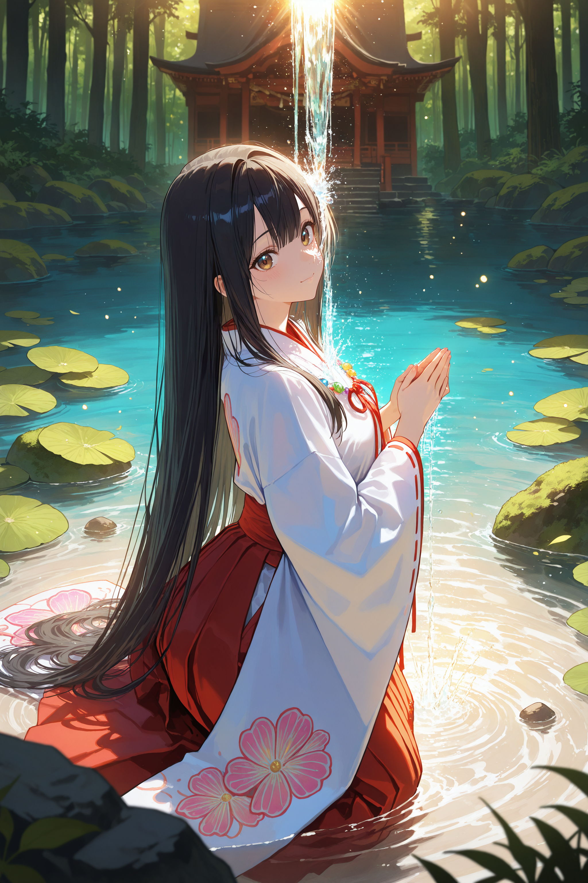 異世界神社の巫女さん（神楽さん） | の人気AIイラスト・グラビア