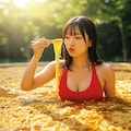屋外プールがラーメンに！？夢の国、現る！解放感MAXで、ラーメンを食す🤤 画像生成AI、天才か…。 4枚目