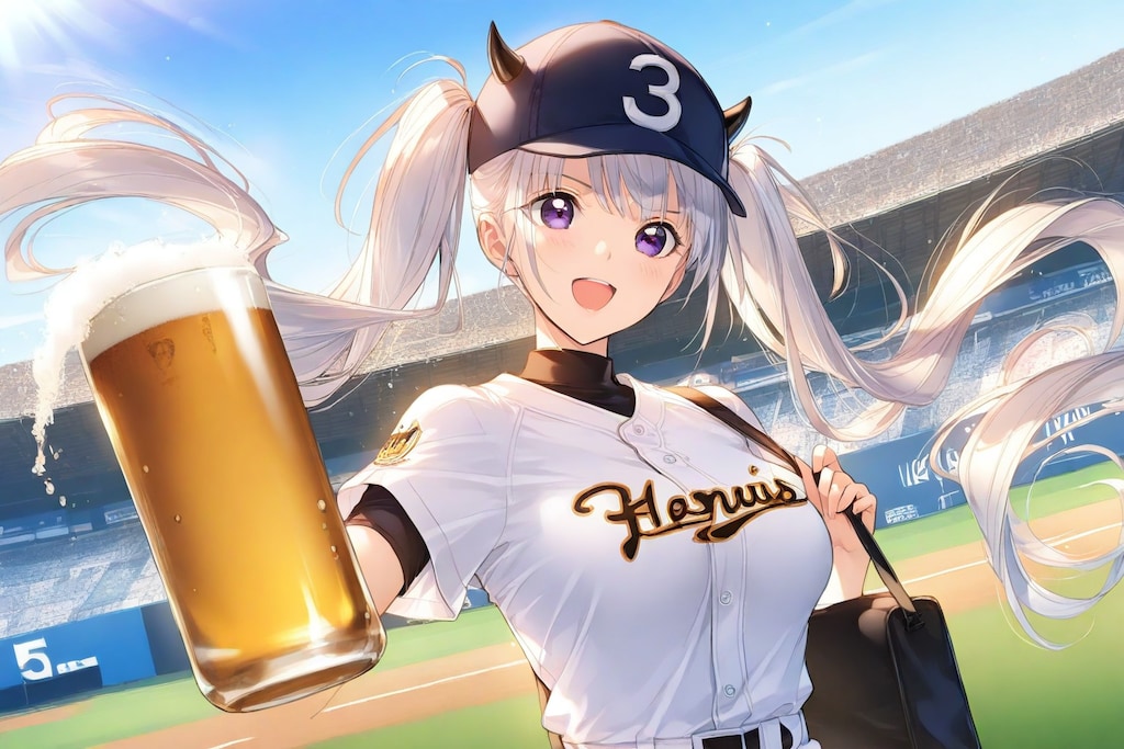 球場に咲くシルバースマイル