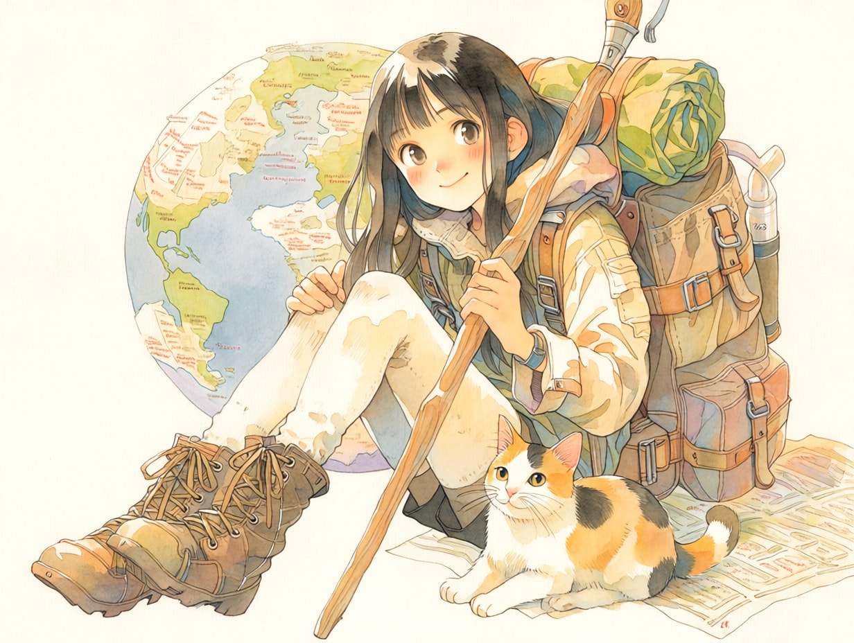 どこへ行こうか三毛殿と | の人気AIイラスト・グラビア