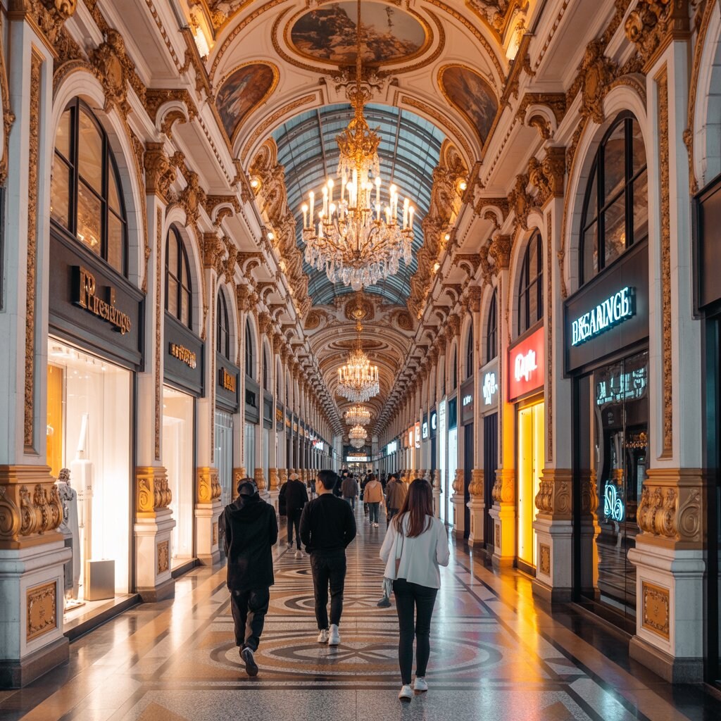 ベルサイユ宮殿風の商店街