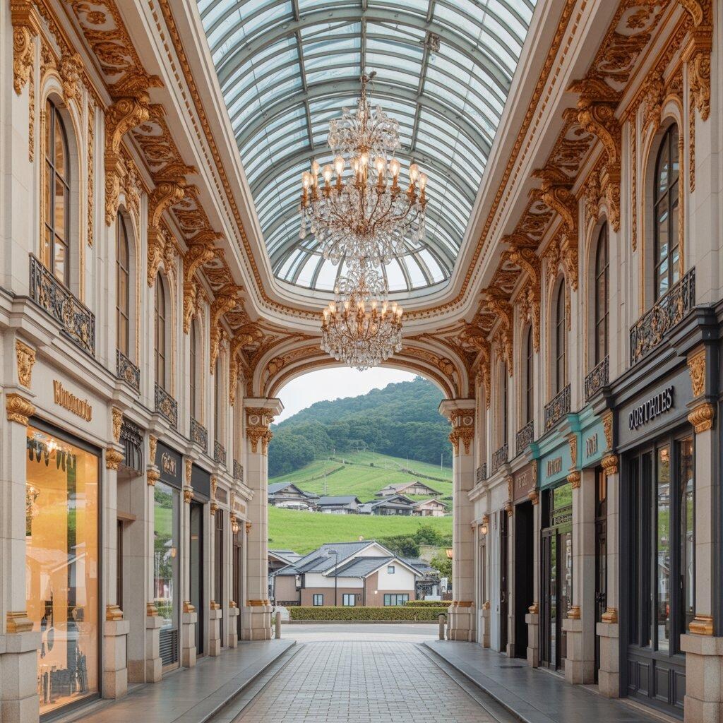 ベルサイユ宮殿風の商店街