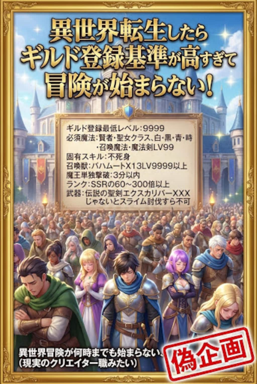 偽企画　異世界冒険が始まらない！