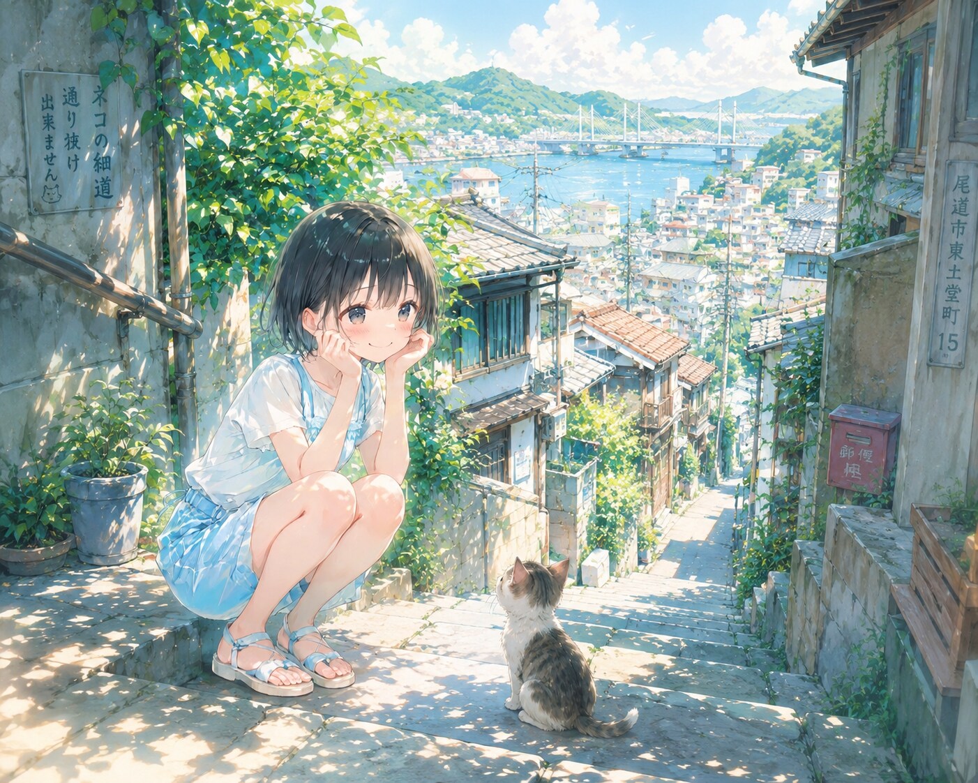 海の見える街114 | の人気AIイラスト・グラビア