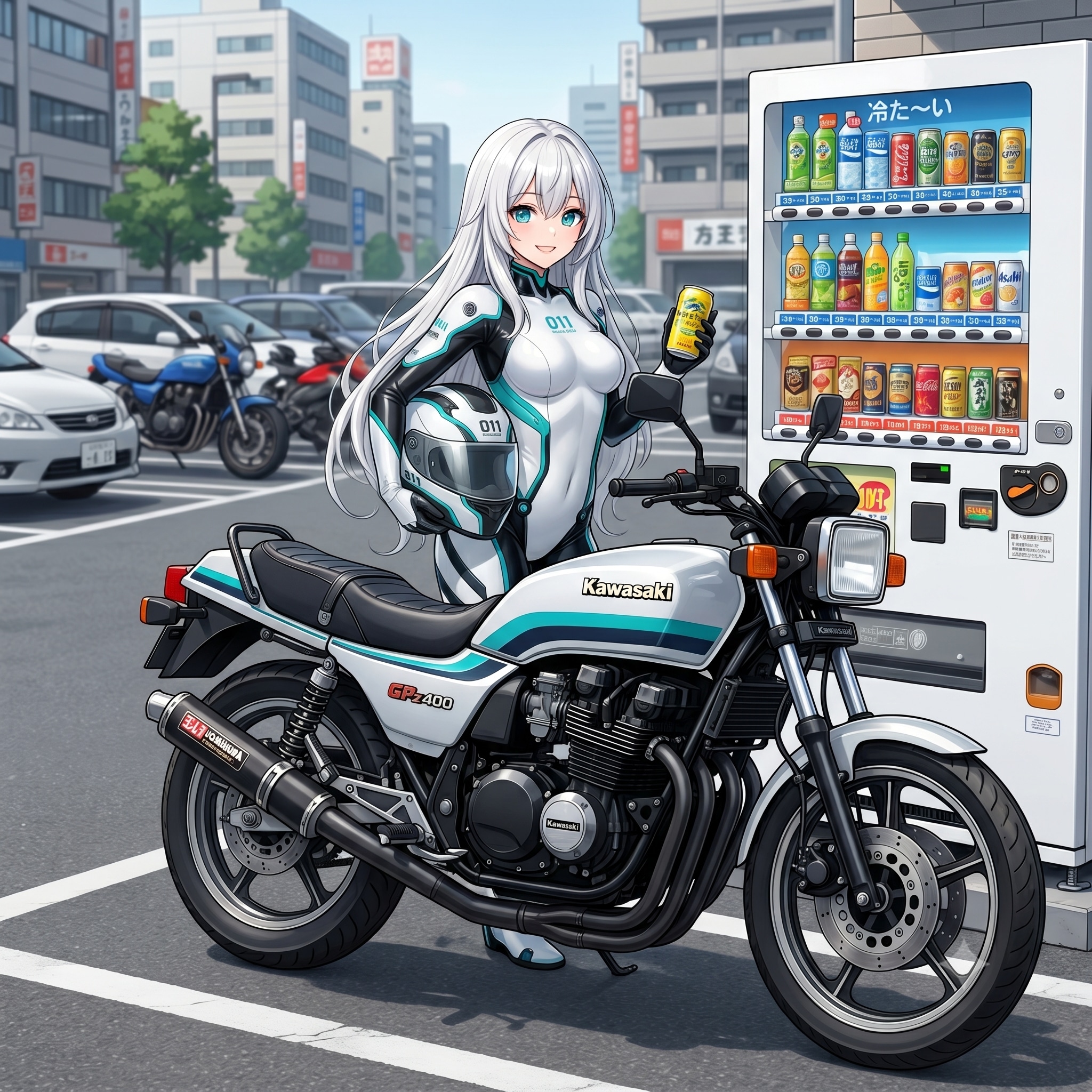 ジュースを買っている 山葉さん