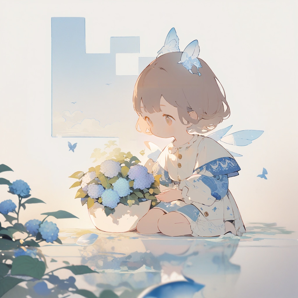 紫陽花の精はいつも儚げ