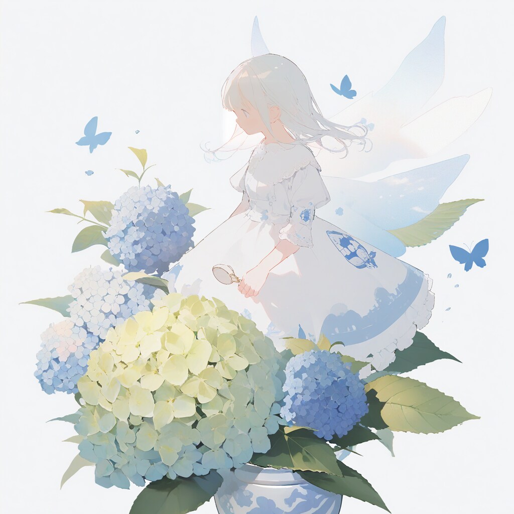 紫陽花の精はいつも儚げ | の人気AIイラスト・グラビア