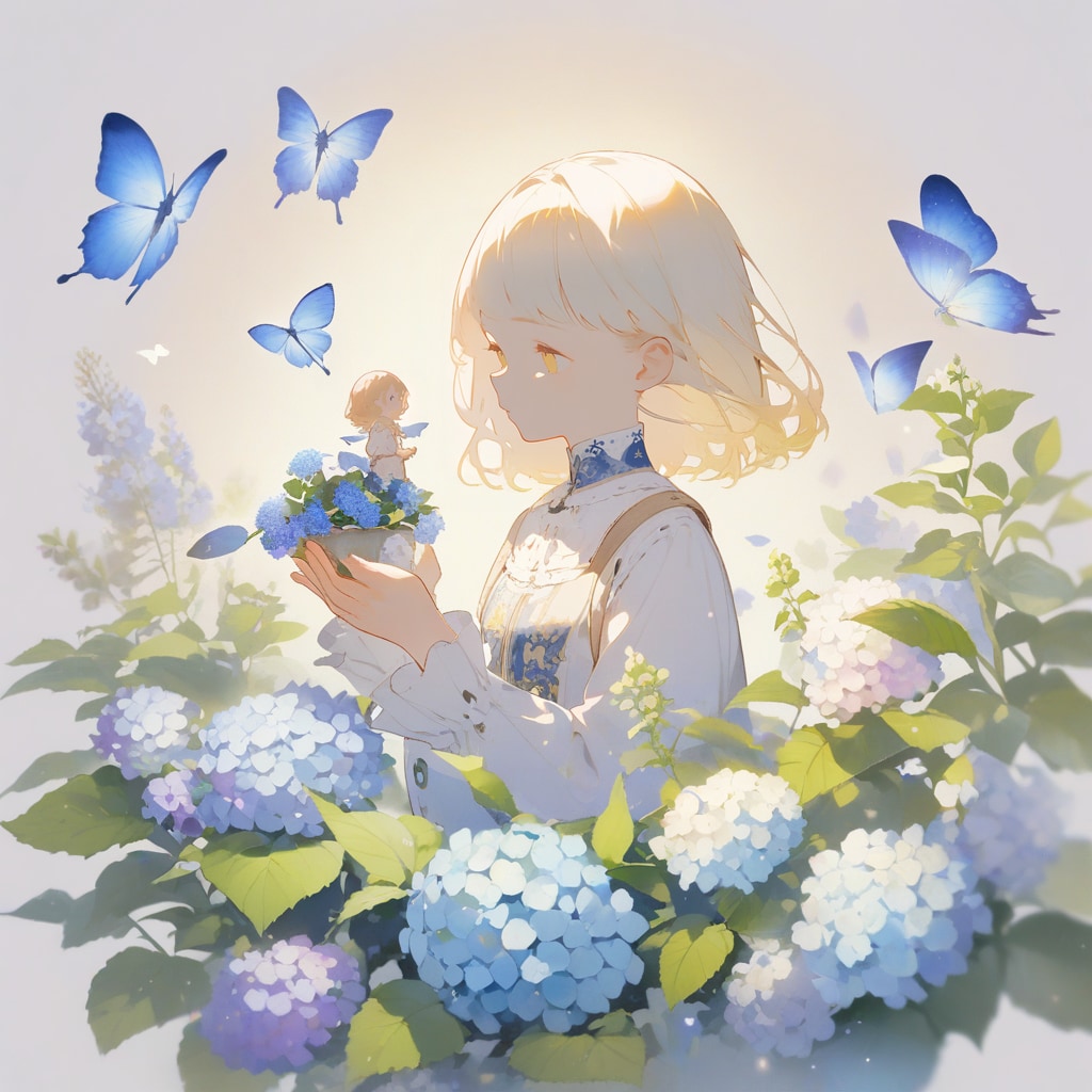 紫陽花の精はいつも儚げ