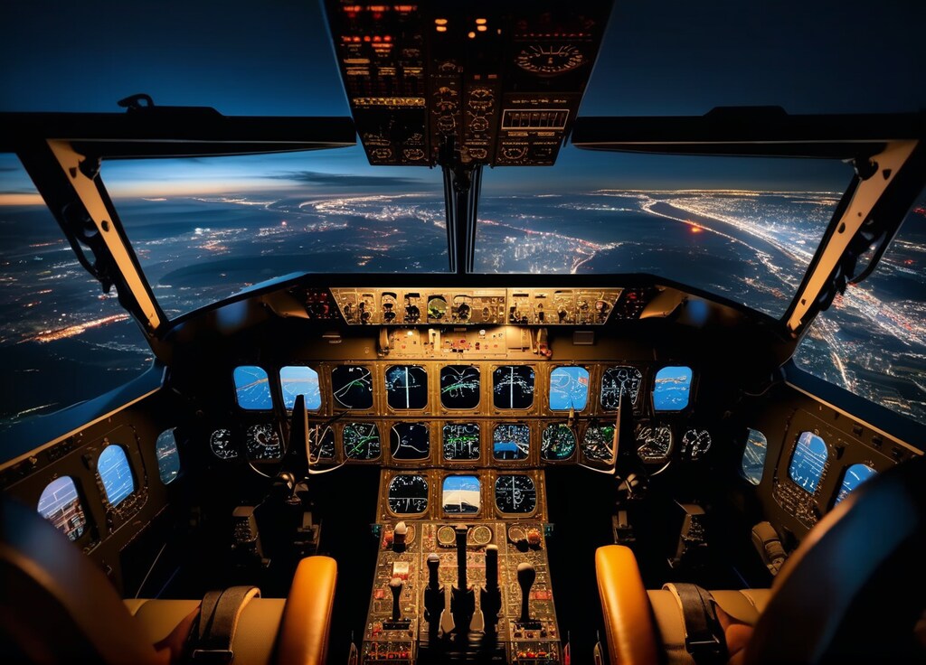 (SDXL)コクピットからの夜景