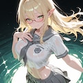 へそ出し金髪エルフさん♪ 8枚目