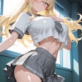 へそ出し金髪エルフさん♪ 7枚目