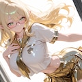 へそ出し金髪エルフさん♪ 12枚目