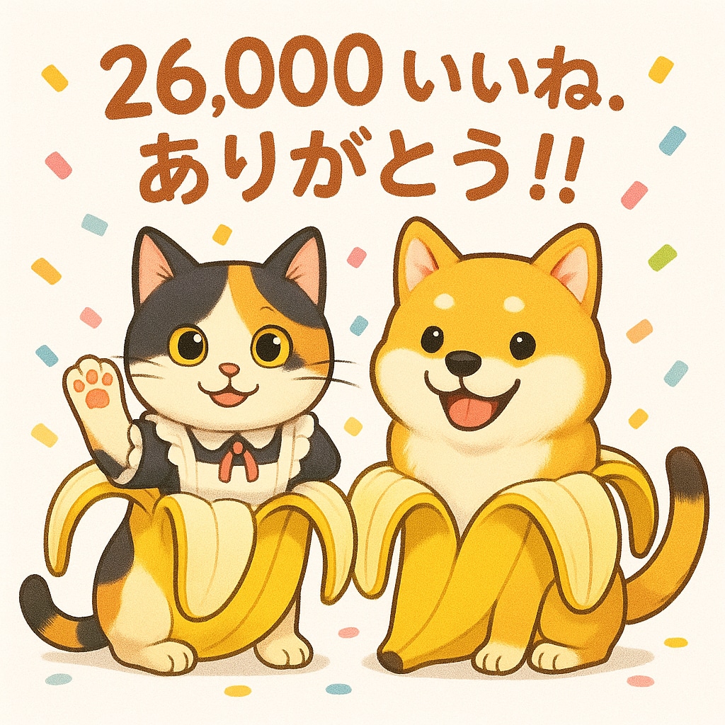 【26,000いいね記念】バナにゃんと時々バナワン