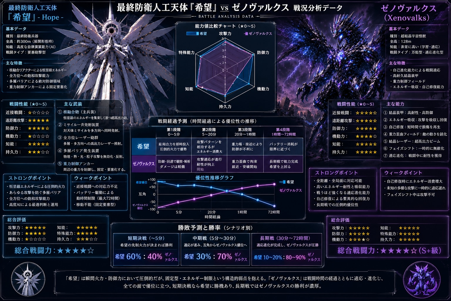 【速報】最終防衛人工天体　希望vs　超結晶怪獣　ゼノヴァルクス