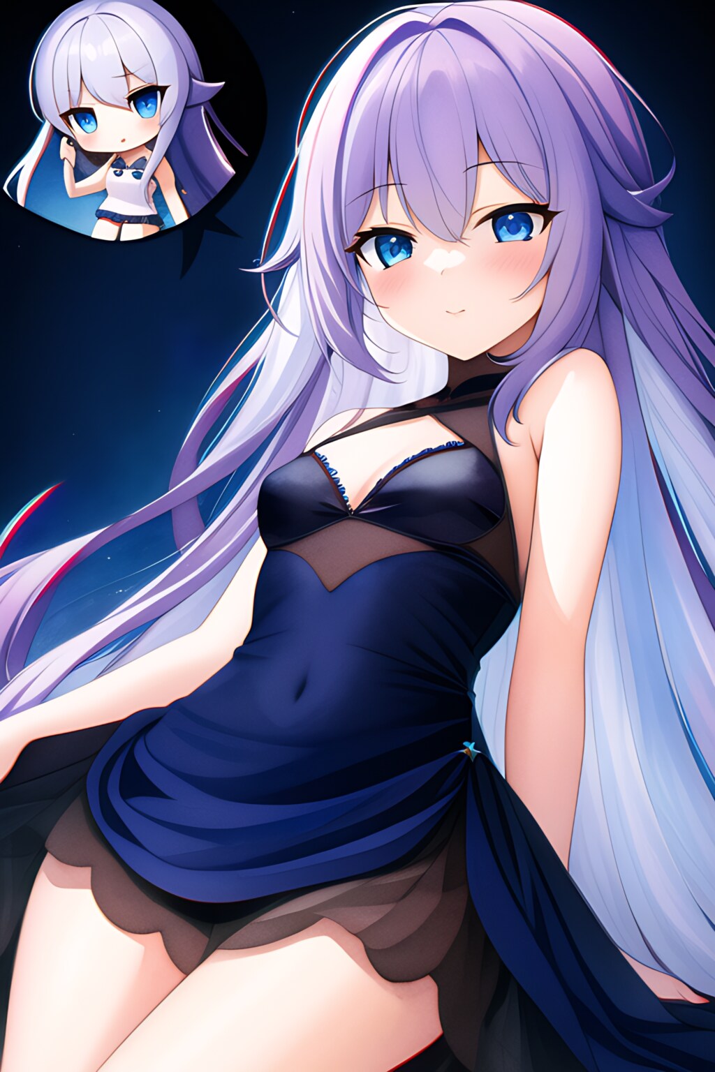 紫髪ちゃんとちびキャラちゃん03