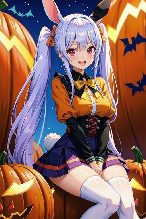 ツインテールにしてみたのです💕🎃🦇🕸