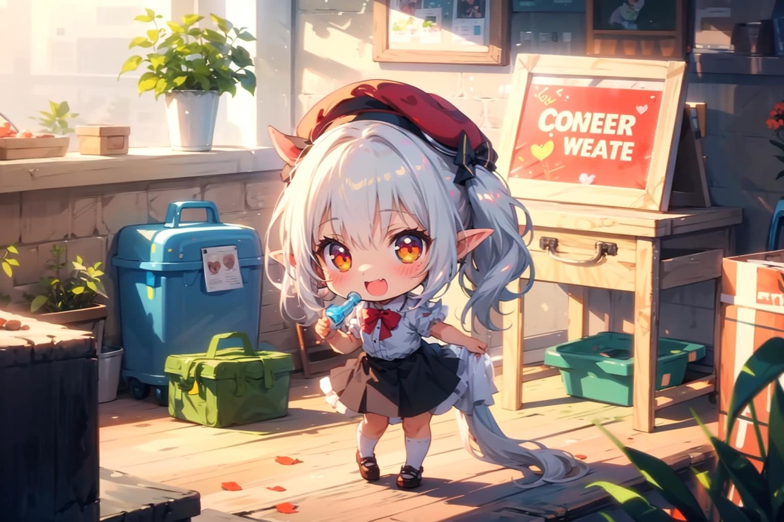 ウマ耳を迷ったらしいTOPAZさん。