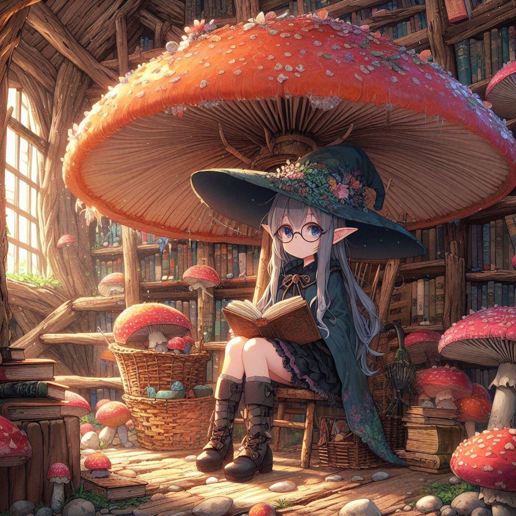 きのこの魔女　読書の時間