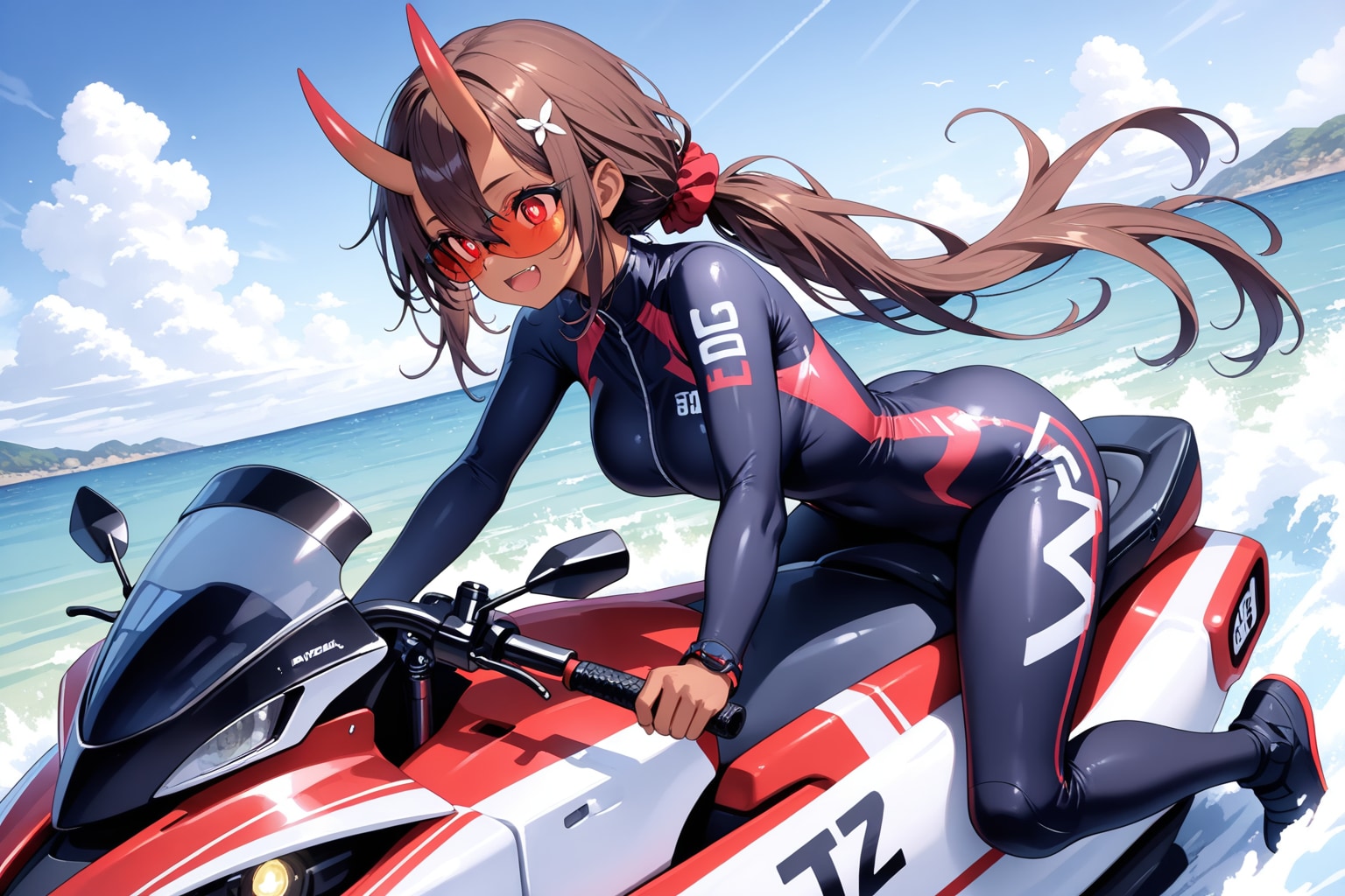 鬼の子の海遊び②