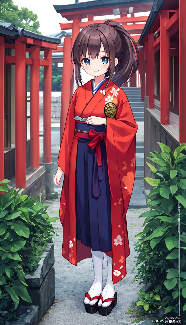 神社と和服
