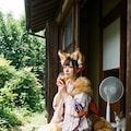 夏を楽しむ狐ガール 7枚目