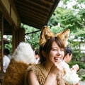 夏を楽しむ狐ガール 6枚目