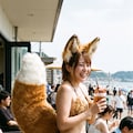 夏を楽しむ狐ガール 3枚目